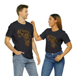 Men's Jersey Brown Batik Blur Simple Tee - Redsoil
