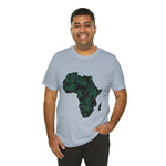 Men's Jersey Green Batik Blur Simple Tee - Redsoil
