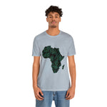Men's Jersey Green Batik Blur Simple Tee - Redsoil