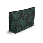 Green Batik Blur Pouch w T-bottom - Redsoil