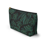 Green Batik Blur Pouch w T-bottom - Redsoil