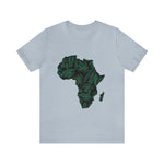 Men's Jersey Green Batik Blur Simple Tee - Redsoil