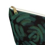 Green Batik Blur Pouch w T-bottom - Redsoil