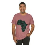Men's Jersey Green Batik Blur Simple Tee - Redsoil