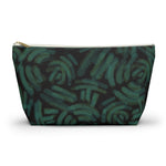 Green Batik Blur Pouch w T-bottom - Redsoil