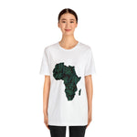 Men's Jersey Green Batik Blur Simple Tee - Redsoil