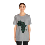 Men's Jersey Green Batik Blur Simple Tee - Redsoil
