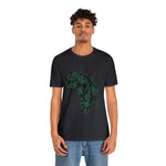 Men's Jersey Green Batik Blur Simple Tee - Redsoil