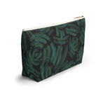 Green Batik Blur Pouch w T-bottom - Redsoil