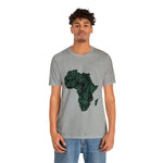 Men's Jersey Green Batik Blur Simple Tee - Redsoil