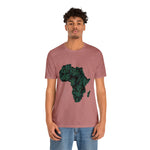 Men's Jersey Green Batik Blur Simple Tee - Redsoil