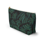 Green Batik Blur Pouch w T-bottom - Redsoil