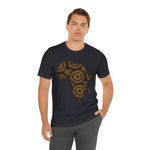 Men's Jersey Brown Batik Blur Simple Tee - Redsoil