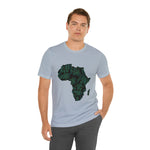 Men's Jersey Green Batik Blur Simple Tee - Redsoil