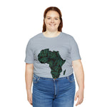 Men's Jersey Green Batik Blur Simple Tee - Redsoil