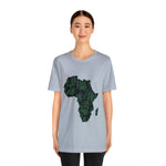 Men's Jersey Green Batik Blur Simple Tee - Redsoil