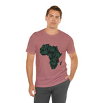 Men's Jersey Green Batik Blur Simple Tee - Redsoil