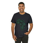 Men's Jersey Green Batik Blur Simple Tee - Redsoil
