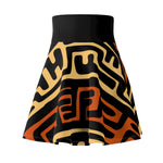Afia Mudcloth High Waist Skirt - Redsoil