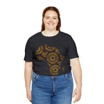 Men's Jersey Brown Batik Blur Simple Tee - Redsoil