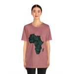 Men's Jersey Green Batik Blur Simple Tee - Redsoil