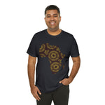 Men's Jersey Brown Batik Blur Simple Tee - Redsoil