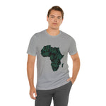 Men's Jersey Green Batik Blur Simple Tee - Redsoil