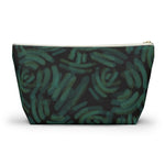 Green Batik Blur Pouch w T-bottom - Redsoil