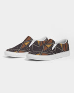 Mudcloth Print Men's Slip-On Canvas Shoe - Redsoil