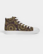 Brown and Yellow Batik.jpg Women's Hightop Canvas Shoe - Redsoil
