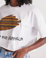 Kente brushstroke Women's Lounge Cropped Tee - Redsoil