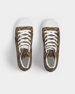 Brown and Yellow Batik.jpg Women's Hightop Canvas Shoe - Redsoil