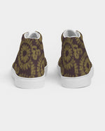 Brown and Yellow Batik.jpg Women's Hightop Canvas Shoe - Redsoil