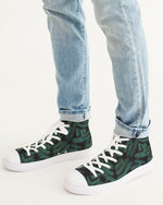 Green Batik Men's Hightop Canvas Shoe - Redsoil