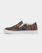 Mudcloth Print Men's Slip-On Canvas Shoe - Redsoil