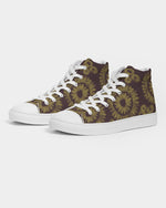 Brown and Yellow Batik.jpg Women's Hightop Canvas Shoe - Redsoil
