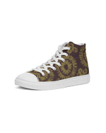 Brown and Yellow Batik.jpg Women's Hightop Canvas Shoe - Redsoil