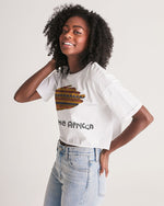 Kente brushstroke Women's Lounge Cropped Tee - Redsoil